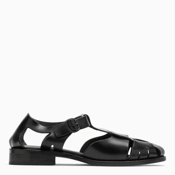 Hereu | Black leather sandal 5折×额外8折, 额外八折
