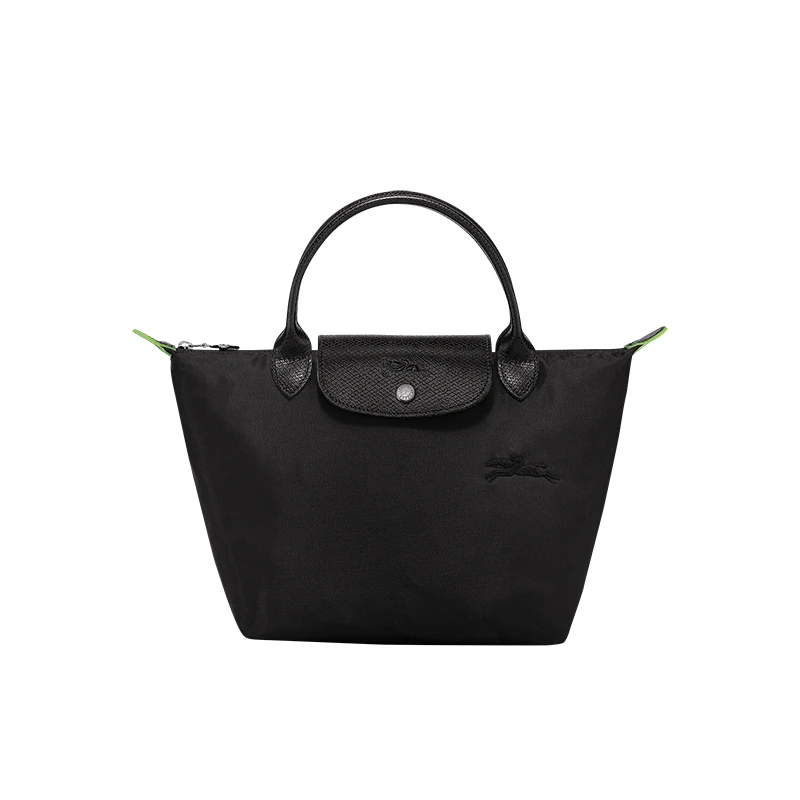 Longchamp | LONGCHAMP/珑骧 女士帆布银色五金按扣拉链开合小号手提包,商家VPF,价格¥731