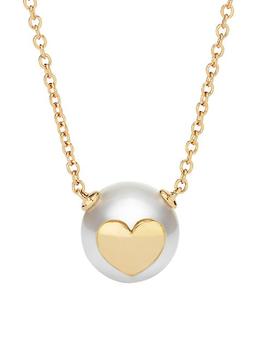 商品W.Rosado | Pearl ID 18K Rose Gold & 11.5-12MM Pearl Carved Heart Necklace,商家Saks Fifth Avenue,价格¥23810图片