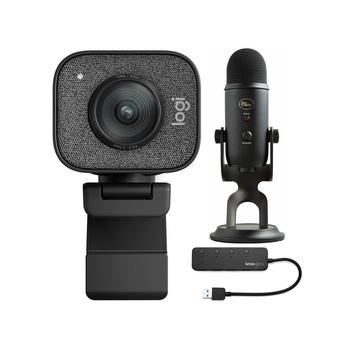 推荐Streamcam Plus Webcam With Tripod And Yeti Blackout Mic商品