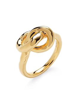 商品Missoma | Molten Pearl 18K Gold Vermeil Knot Stacking Ring,商家Saks Fifth Avenue,价格¥719图片