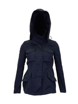 Moncler | Moncler Hooded Rain Jacket In Navy Polyamide商品图片,