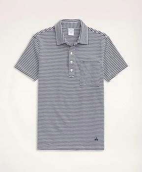 推荐Vintage Jersey Feeder Stripe Polo Shirt商品