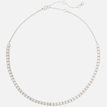 kate spade项链, Kate Spade | Kate Spade New York Women's Tennis Necklace - Clear/Silver商品图片 5.9折