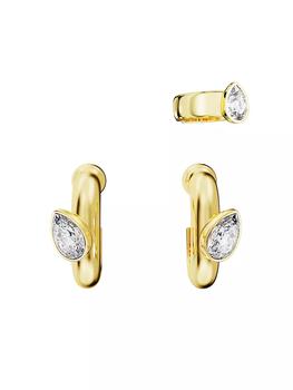 商品Swarovski | Dextera Goldtone & Crystal Hoop Earrings & Ear Cuff Set,商家Saks Fifth Avenue,价格¥1397图片