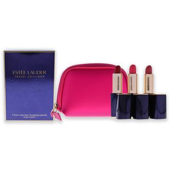 Estée Lauder | Pure Color Envy Sculpting Lipsticks Trio by Estee Lauder for Women - 3 x 0.12 oz Lipstick - 280 Ambitious Pink, Lipstick - 260 Eccentric, Lipstick - 340 Envious商品图片,9.1折