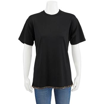 burberry t恤, Burberry | Ladies Black Ring-pierced Cotton Oversized T-shirt商品图片 2.7折