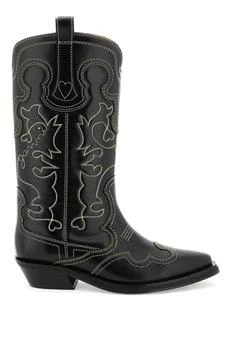 Ganni | Embroidered western boots 5.5折