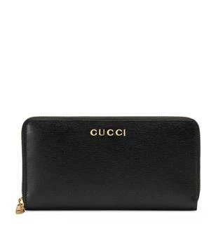 Gucci | Leather Script Zip-Around Wallet 