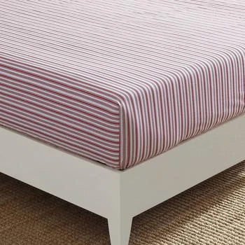 Nautica | Nautica Coleridge Striped Red King Fitted Sheet,商家Premium Outlets,价格¥369