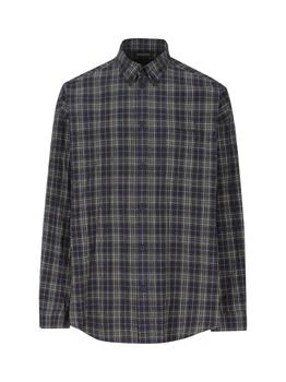 Balenciaga | Balenciaga Plaid Long-Sleeved Shirt 7.6折起, 独家减免邮费