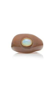 Lizzie Fortunato | Lizzie Fortunato - Monument Opal Ring - Brown - US 8 - Moda Operandi - Gifts For Her,商家Fashion US,价格¥1652
