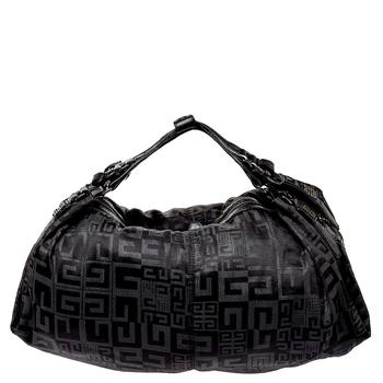 推荐Givenchy Black Monogram Nylon and Leather Double Handle Hobo商品