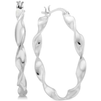 小银瓶精选, Essentials | And Now This Twisted Small Medium Hoop Earrings  in Silver Plate商品图片 