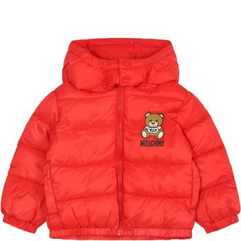 商品Moschino | Moschino Red Down Jacket For Babykids With Teddy Bear And Logo,商家Italist,价格¥2625图片