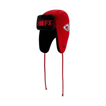 商品Men's Red Kansas City Chiefs Helmet Head Trapper Knit Hat图片
