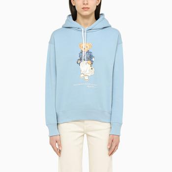 推荐Light blue hoodie with print商品