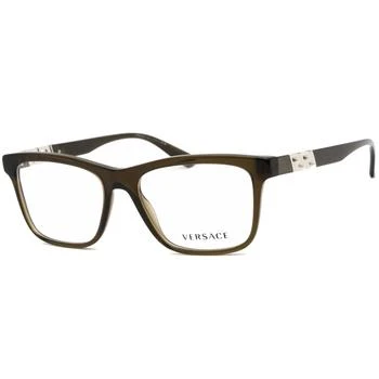 推荐Versace Men's Eyeglasses - Brown Rectangular Frame Clear Demo Lens | 0VE3319 200商品