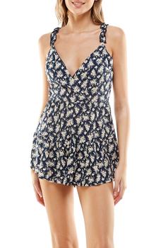 ROW A, ROW A | Floral Scrunch Strap Romper商品图片 