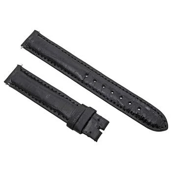 Hadley Roma | 14 MM Matte Black Crocodile Leather Strap,商家Jomashop,价格¥184