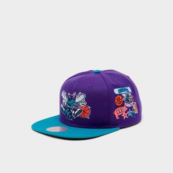 Mitchell and Ness | Mitchell & Ness NBA Charlotte Hornets Patch Overload Snapback Hat商品图片,