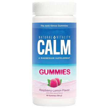 商品Natural Vitality | Calm Gummies, Magnesium Citrate Supplement Raspberry-Lemon,商家Walgreens,价格¥67图片