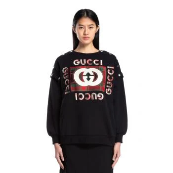 Gucci | GUCCI 黑色女士卫衣/帽衫 717416-XJEXO-1043 满$1享9.5折, 包邮包税, 满折