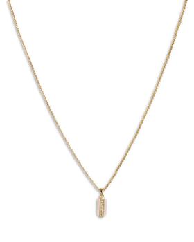 Ted Baker London | Gianni Gemstone Bar Adjustable Pendant Necklace in Gold Tone, 19"商品图片,独家减免邮费