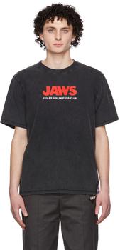 巴伯尔图片, Stolen Girlfriends Club | 黑色 Universal Pictures 联名 Jaws Logo T 恤商品图片 