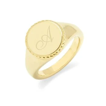 brook & york | Charlie Initial Signet Gold-Plated Ring,商家Macy's,价格¥856
