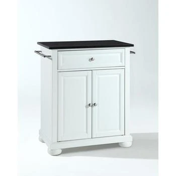 Crosley Furniture | Alexandria Granite Top Portable Kitchen Island/Cart White/Black,商家Premium Outlets,价格¥3699