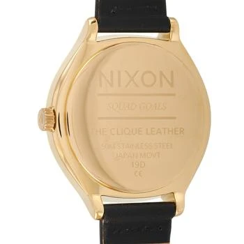 Nixon | Nixon Clique Black Leather Gold Stainless Steel White Dial 38 mm Watch A1250-1964-00 6.8折