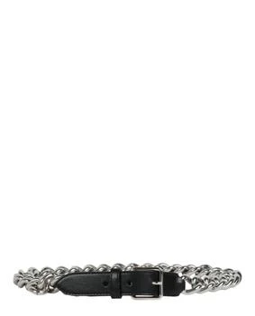 Alexander McQueen | Chain-Trimmed Leather Belt,商家Maison Beyond,价格¥1641