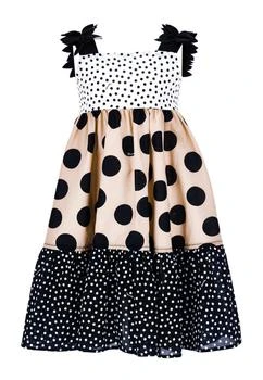 MONNALISA | Monnalisa Polka-Dot Printed Sleeveless Tiered Dress 5.7折