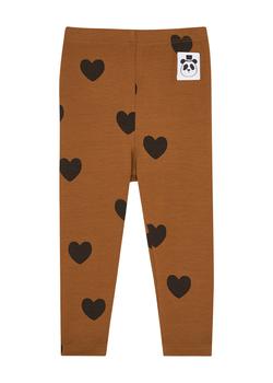 Mini Rodini | KIDS Brown heart-print stretch-jersey leggings商品图片,