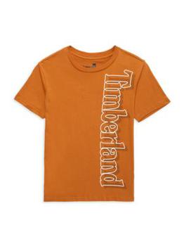 Timberland | Boy's Vertical Logo Cotton T-Shirt商品图片,5.3折