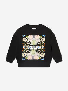 推荐Burberry Black Boys Cotton Logo Print Sweatshirt商品