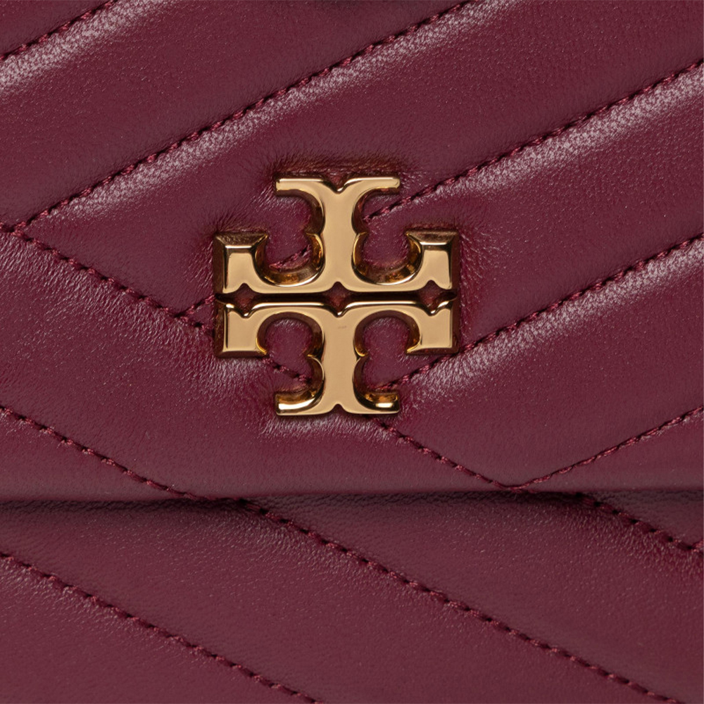 tory burch tote单肩包, Tory Burch | TORY BURCH 女士Kira Chevron系列酒红色粒面皮革V字形图案绗缝单肩包 64963-609商品图片 独家减免邮费