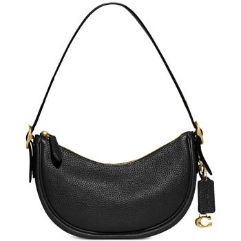 商品Soft Pebble Leather Luna Shoulder Bag with C Dangle Charm图片