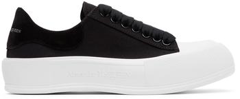 商品Alexander McQueen | Black Deck Plimsoll Sneakers,商家SSENSE,价格¥3656图片