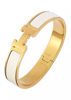 商品Lab Created Hermès White Gold Clic Clac Narrow Bracelet - FINAL SALE, NO RETURNS,商家Belk,价格¥4344图片
