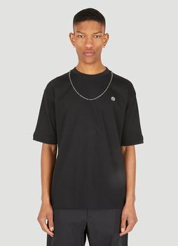 推荐Chain Logo Embroidered T-Shirt in Black商品