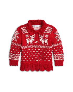 商品Ralph Lauren | Girls' Fair Isle Peplum Cardigan - Baby,商家Bloomingdale's,价格¥942图片