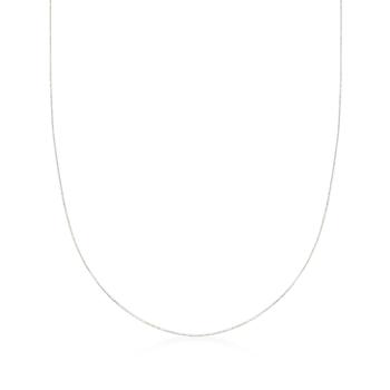 商品Ross-Simons .8mm 14kt White Gold Adjustable Snake Chain Necklace图片