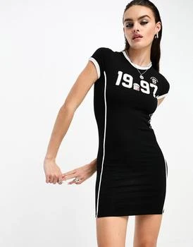 Bershka | Bershka sporty mini dress in black 