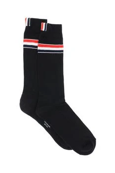 推荐Thom browne mid calf socks with stripe detail商品