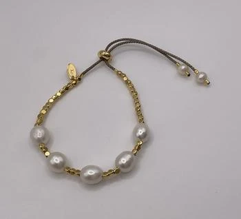 AguaSanta | Aguasanta - Women's Adjustable Squares & Large Pearls Bracelet,商家ELITE FINDS,价格¥292