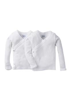 推荐Baby Girls 2 Pack Long Sleeve White Snap Shirts商品