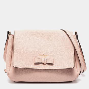 kate spade帆布包斜挎包, [二手商品] Kate Spade | Kate Spade Light Pink Leather Pershing Street Ava Crossbody Bag商品图片 6.1折
