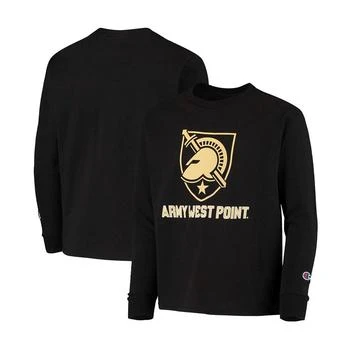 推荐Big Boys and Girls Black Army Black Knights Lockup Long Sleeve T-shirt商品